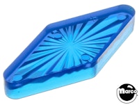 Playfield insert diamond 1-3/4 x 3/4 inch blue