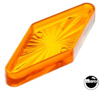 Playfield insert diamond 1-3/4 x 3/4 inch orange starburst
