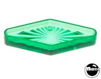 Playfield insert diamond 1-3/4 x 3/4 inch green