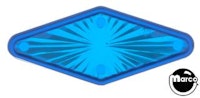 Playfield insert diamond 1-3/4 x 3/4 inch blue