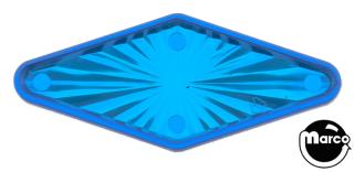 Playfield insert diamond 1-3/4 x 3/4 inch blue starburst