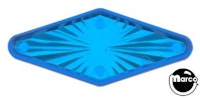 Playfield insert diamond 1-3/4 x 3/4 inch blue