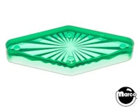 Playfield insert diamond 1-3/4 x 3/4 inch green