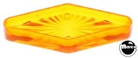 Playfield insert diamond 1-3/4 x 3/4 inch orange starburst