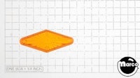 Playfield insert diamond 1-3/4 x 3/4 inch orange starburst
