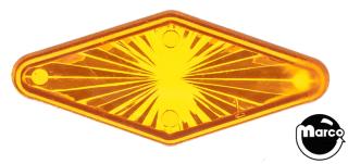 Playfield insert diamond 1-3/4 x 3/4 inch orange starburst