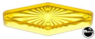 Playfield insert diamond 1-3/4 x 3/4 inch yellow starburst