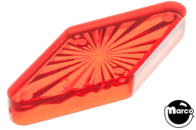 Playfield insert diamond 1-3/4 x 3/4 inch red starburst