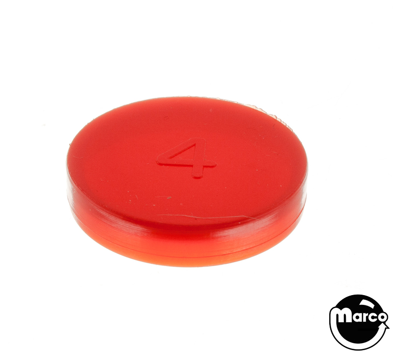Playfield insert - circle 1-3/16 inch red opaque