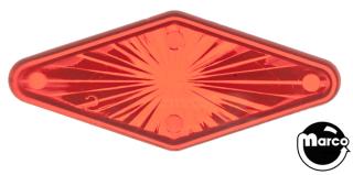 Playfield insert diamond 1-3/4 x 3/4 inch red starburst