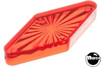 Playfield insert diamond 1-3/4 x 3/4 inch red starburst