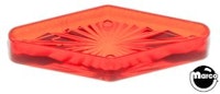 Playfield insert diamond 1-3/4 x 3/4 inch red starburst