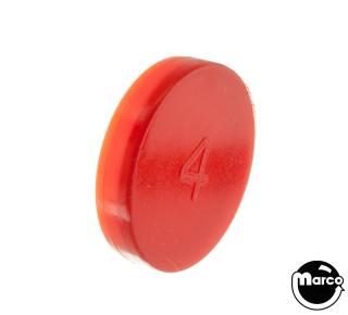 Playfield insert - circle 1-3/16 inch red opaque