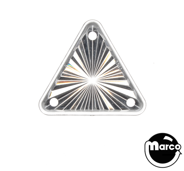 Insert - triangle 1-3/16 inch clear starburst