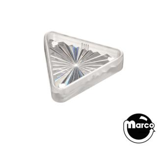 Insert - triangle 1-3/16 inch clear starburst