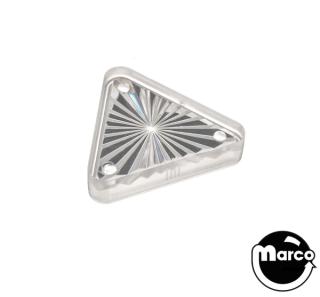 Insert - triangle 1-3/16 inch clear starburst