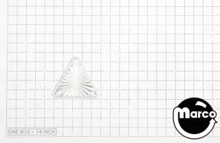 Insert - triangle 1-3/16 inch clear starburst