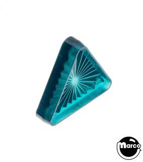 Playfield insert - triangle 1-3/16 inch teal starburst