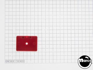 Target face rectangle 1.37 x 1 inch opq red