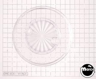 Pop bumper cap - clear starburst