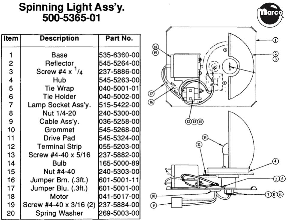 LETHAL WEAPON (DE) Spinning light base