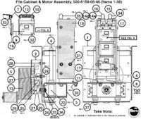 X-FILES (Sega) File cabinet bearing housing