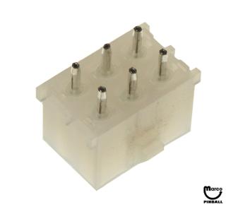 Connector 6 pin male PCB mount 10-84-4060