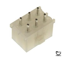 Connector 6 pin male PCB mount