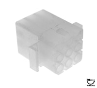 Connector 3 x 3 receptacle .093 inch terminals