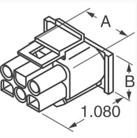 Connector 6 pin female 6PKK156 50-84-1060