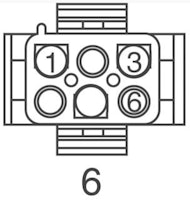 Connector 6 pin female 6PKK156 50-84-1060