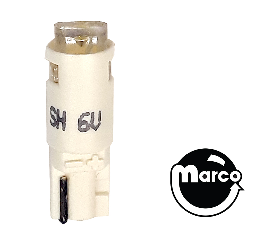 LED lamp 6 V T-1 3/4  white wedge