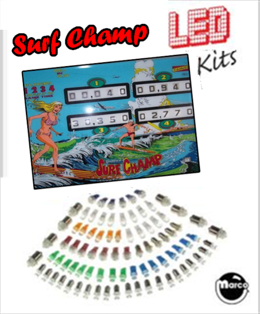 SURF CHAMP / SURFER (Gottlieb) LED kit