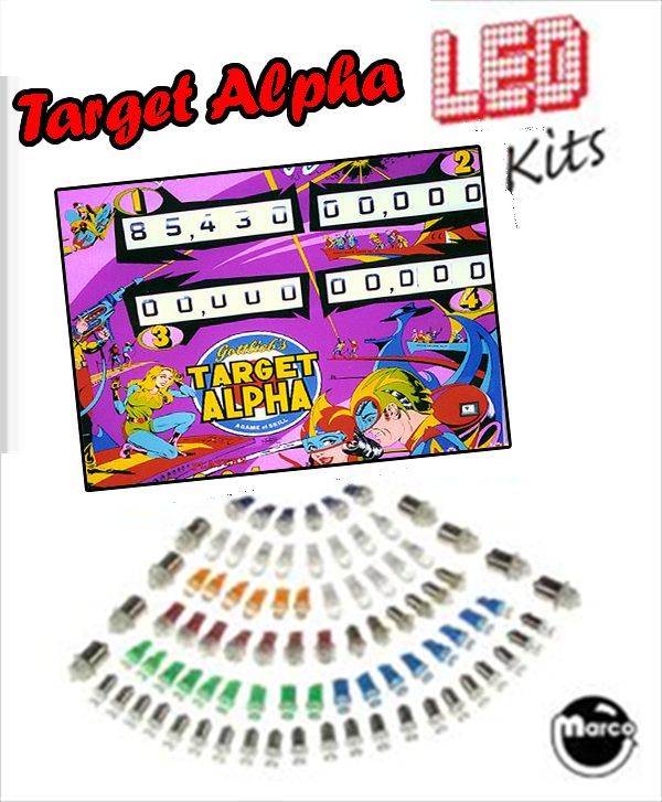 TARGET ALPHA (Gottlieb) LED kit 05-1114