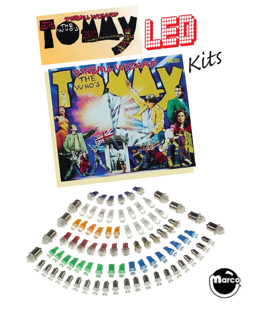 05-1796 - TOMMY (Data East) LED kit - Marco Specialties Pinball Parts