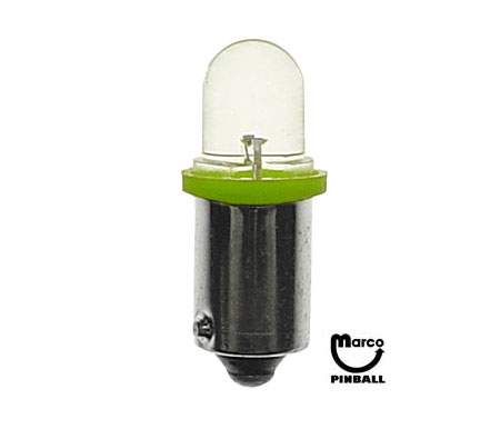 LED lamp #44 base green narrow