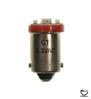 LED lamp #44 base red 4+1 high output