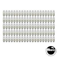 100 Pack of Cool White Frosted ECONOMY LED operator pack