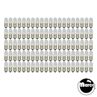100 Pack of Warm White Frosted ECONOMY LED operator pack