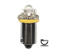 LED lamp #44 base yellow 4+1 high output