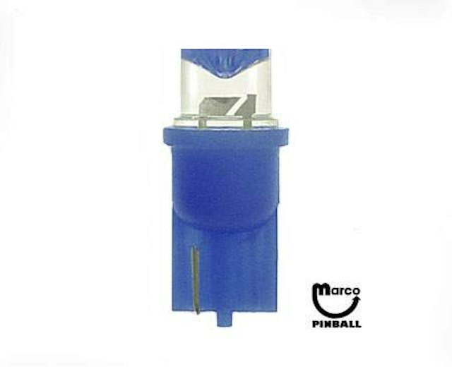 LED lamp #555 base 6 VAC blue wide