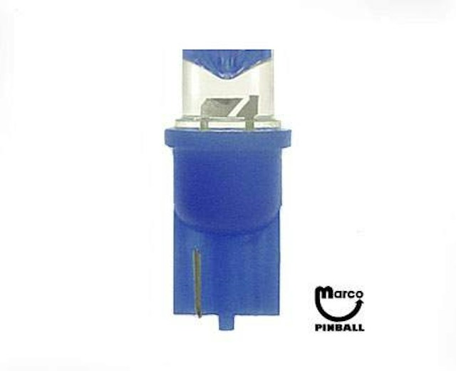 LED lamp #555 base 6 VAC blue wide