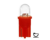 LED lamp #555 base red frosted