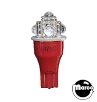 LED lamp #906 wedge base red