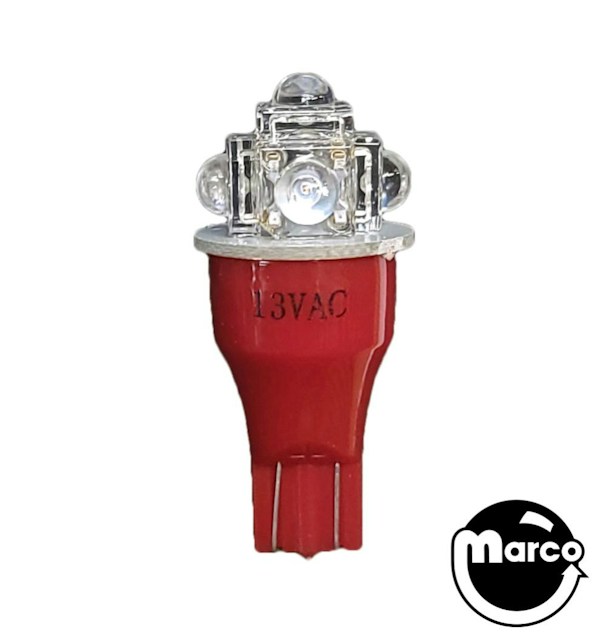 LED lamp #906 wedge base red