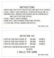 ROTATION VIII (Midway) Score Cards