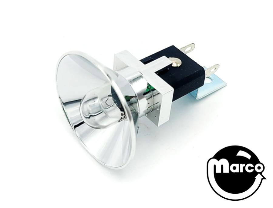 Lamp socket reflector - with bulb
