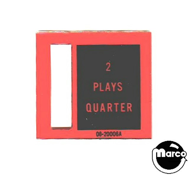 Price plate coin entry Game Plan 2 Plays Quarter