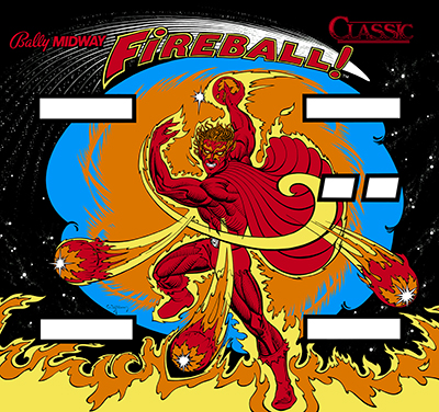 FIREBALL CLASSIC (Bally) Backglass