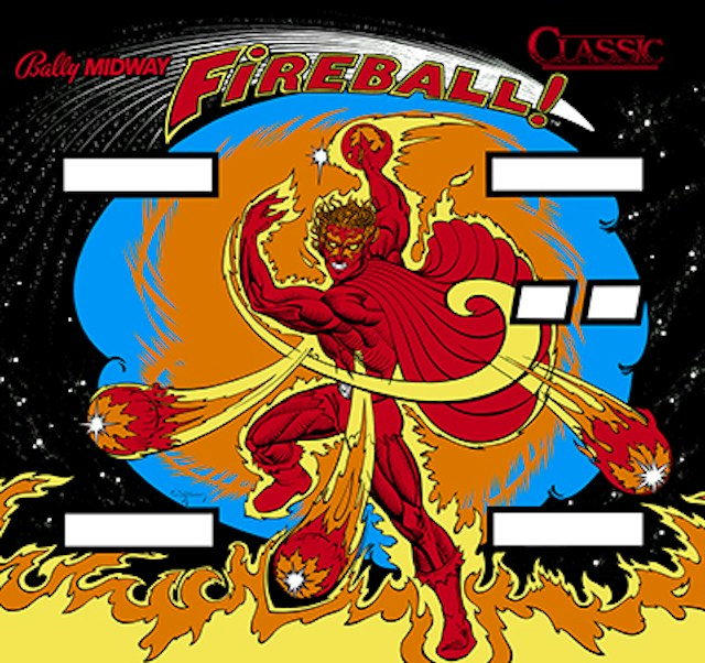 FIREBALL CLASSIC (Bally) Backglass